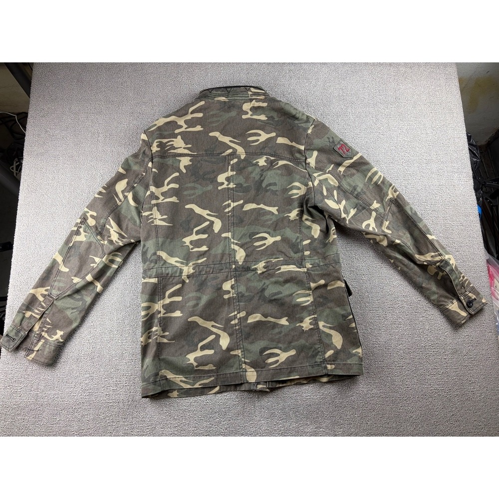 Buffalo David Bitton Military Jacket Men M Multi Color Jabren Camouflage Army - Picture 2 of 13